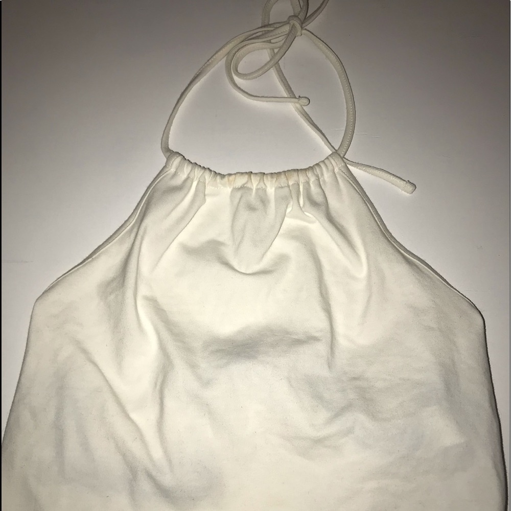 White Halter Top